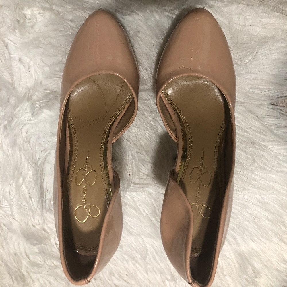 Blush Patent Leather Pumps